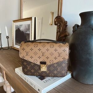 Louis Vuitton Two-Tone Monogram Canvas Shoulder Bag in Brown/Tan